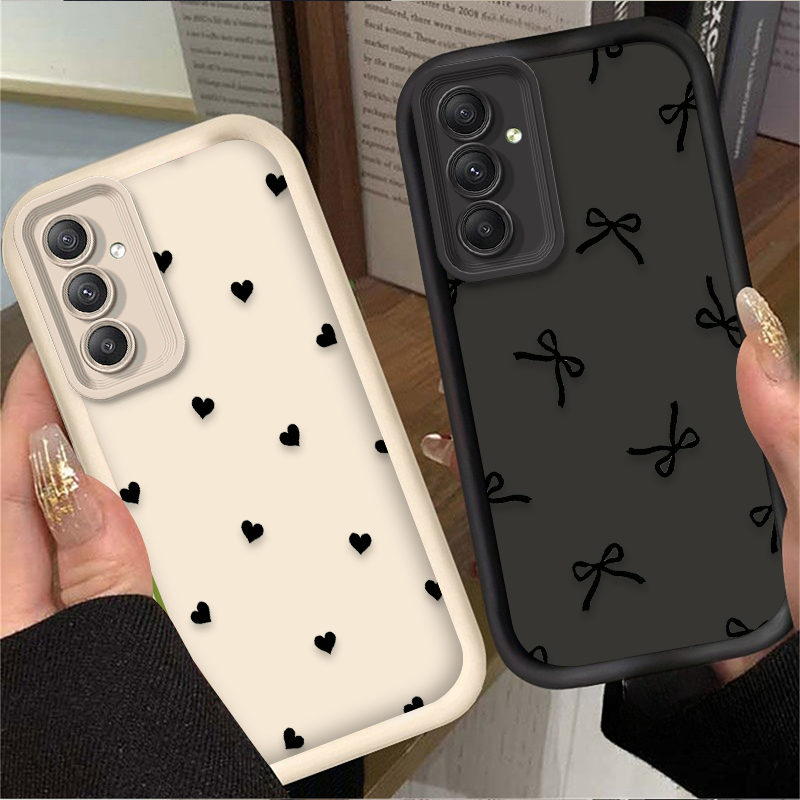 Phone Cases Samsung - Schwarze Herz-Schleifenknoten-Hülle für Samsung Galaxy A20