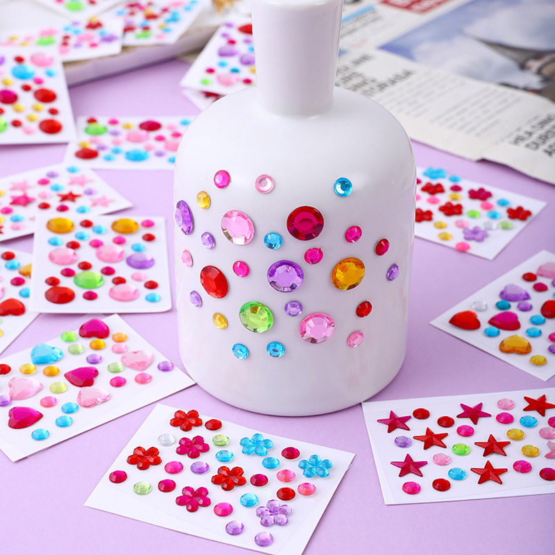 Phone Cases Case - Meistverkaufte Bunte Acryl-Diamant-Aufkleber Selbstklebende Gemischte Herz-