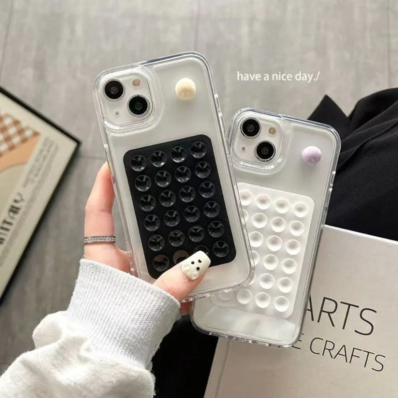 Phone Cases Case - Silikon-Saugnapf-Handyhalterung Multifunktionale Saugnapf-Wandhalterung Quadratische Rutschfeste Einseitige