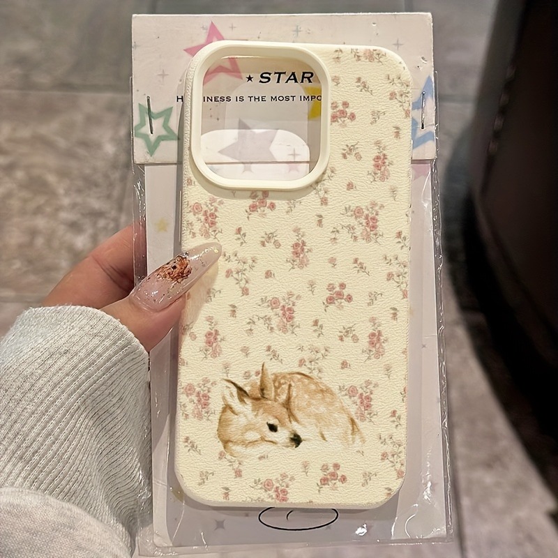 Phone Cases Art - Niedliches Hirsch-Design mit vollflächigem Blumenmuster Lichee