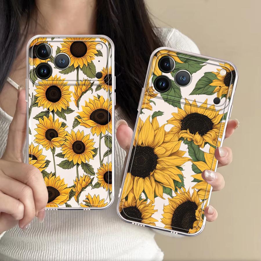 Phone Cases Cute Iphone 14 - Niedliche Sonnenblumenmuster-Hülle für Apple iPhone 17