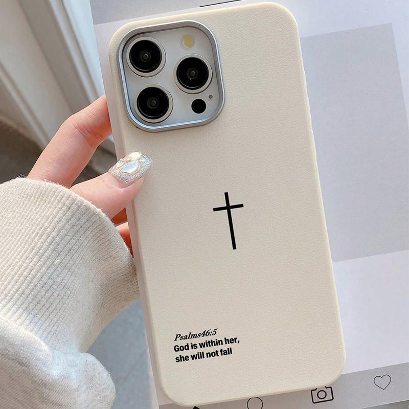 Phone Cases Jesus - Psalmen 46:5 Kreuz Christian Stilvolle Lichee