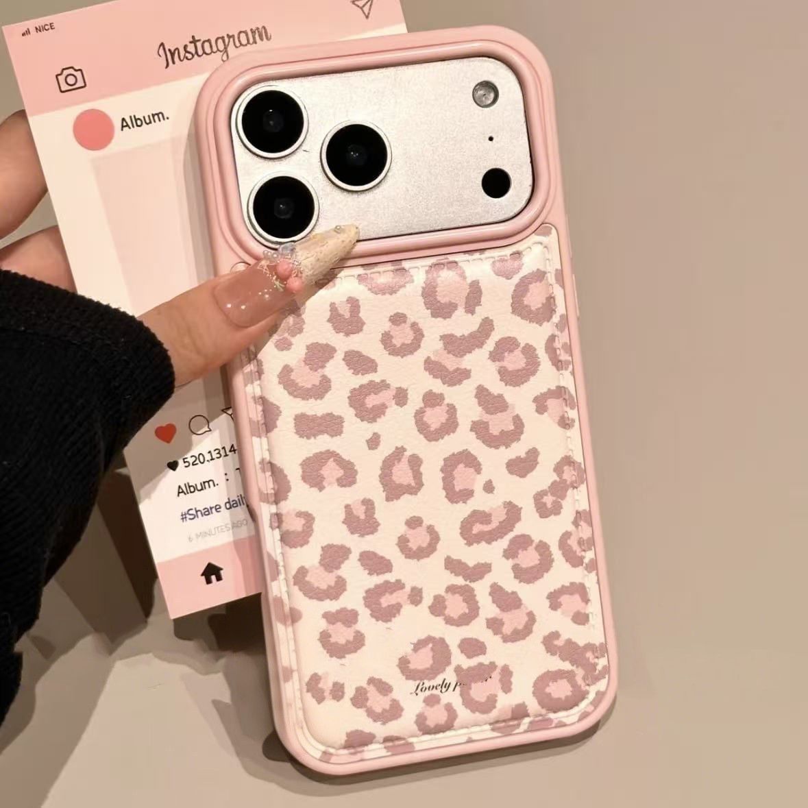 Phone Cases Leopard Print - Einfache Koreanische Rosa Retro Leopardenmuster Handyhülle