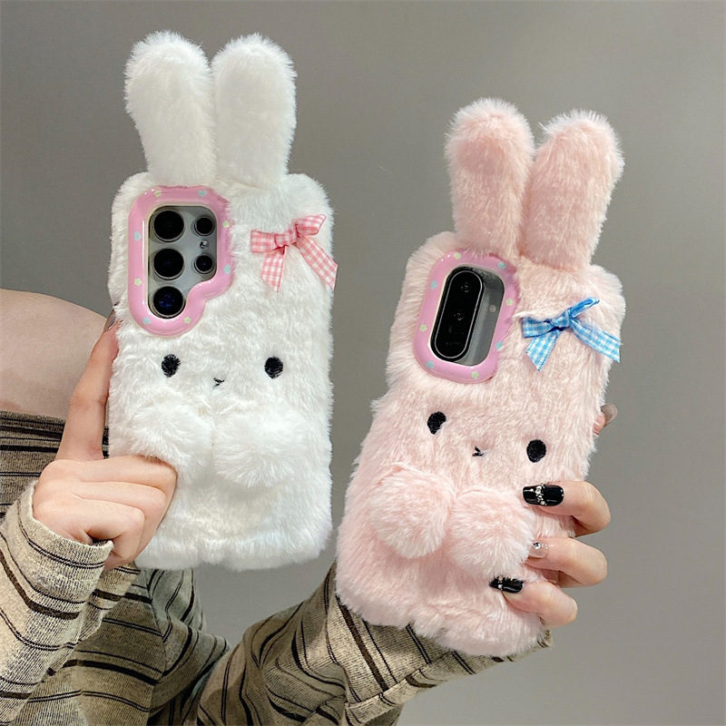 Phone Cases Samsung - Koren 3D Cartoon Schleife Hasenohren Warme