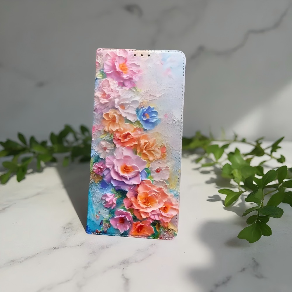 Phone Cases Galaxy S23 - Bemalte magnetische Flip-Lederhülle für Samsung Galaxy