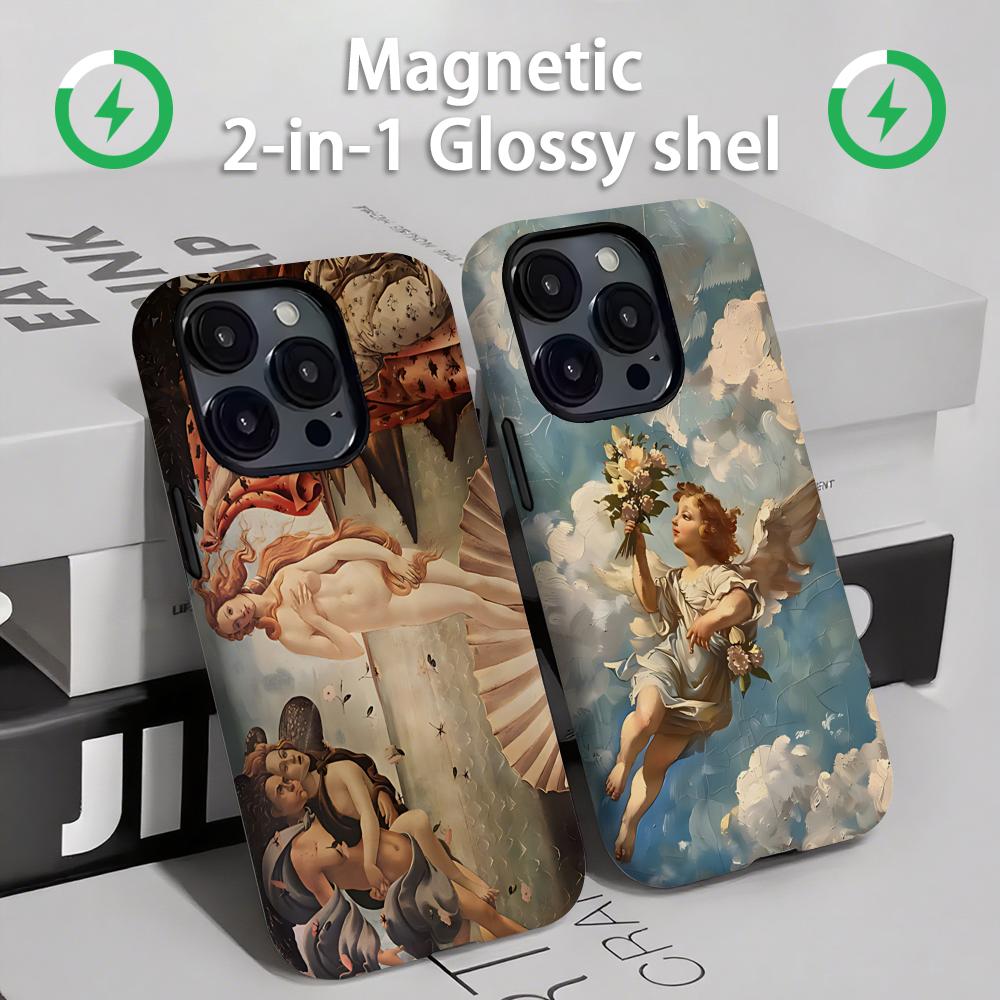 Phone Cases Art - Renaissance-Kunstgemälde Handyhülle Magnetisch 2-in-1 Glänzende Schale