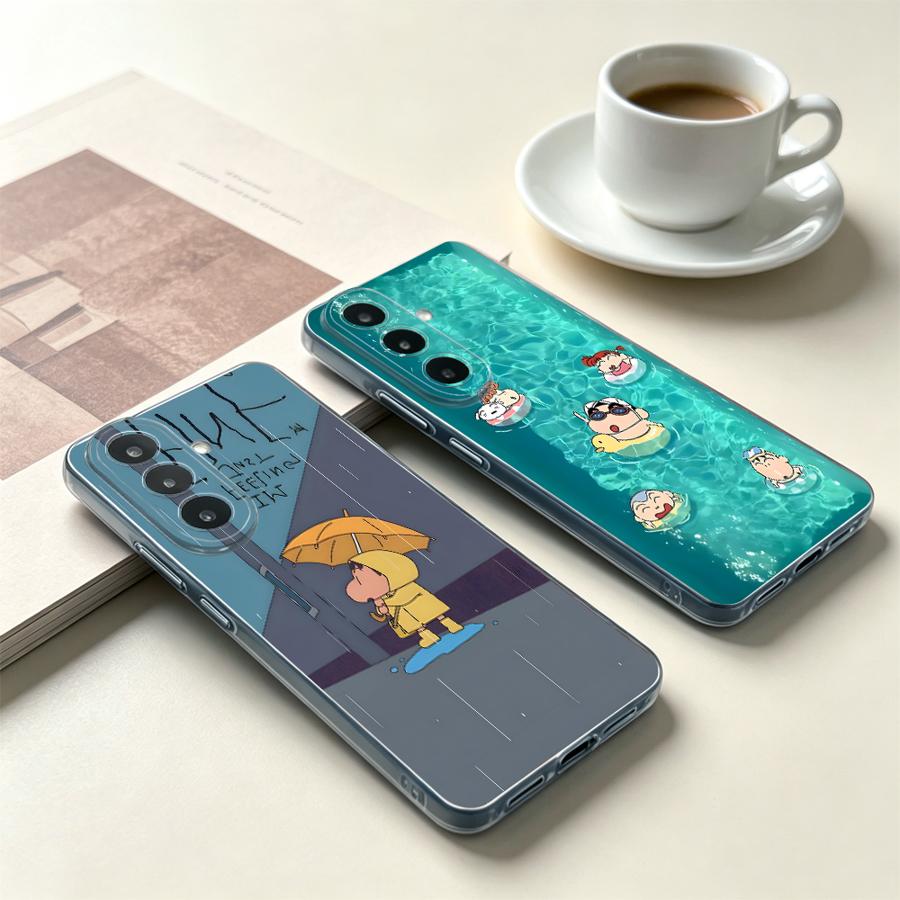 Phone Cases Samsung - Gelber Regenschirm-Jungen Handyhülle für Samsung Galaxy