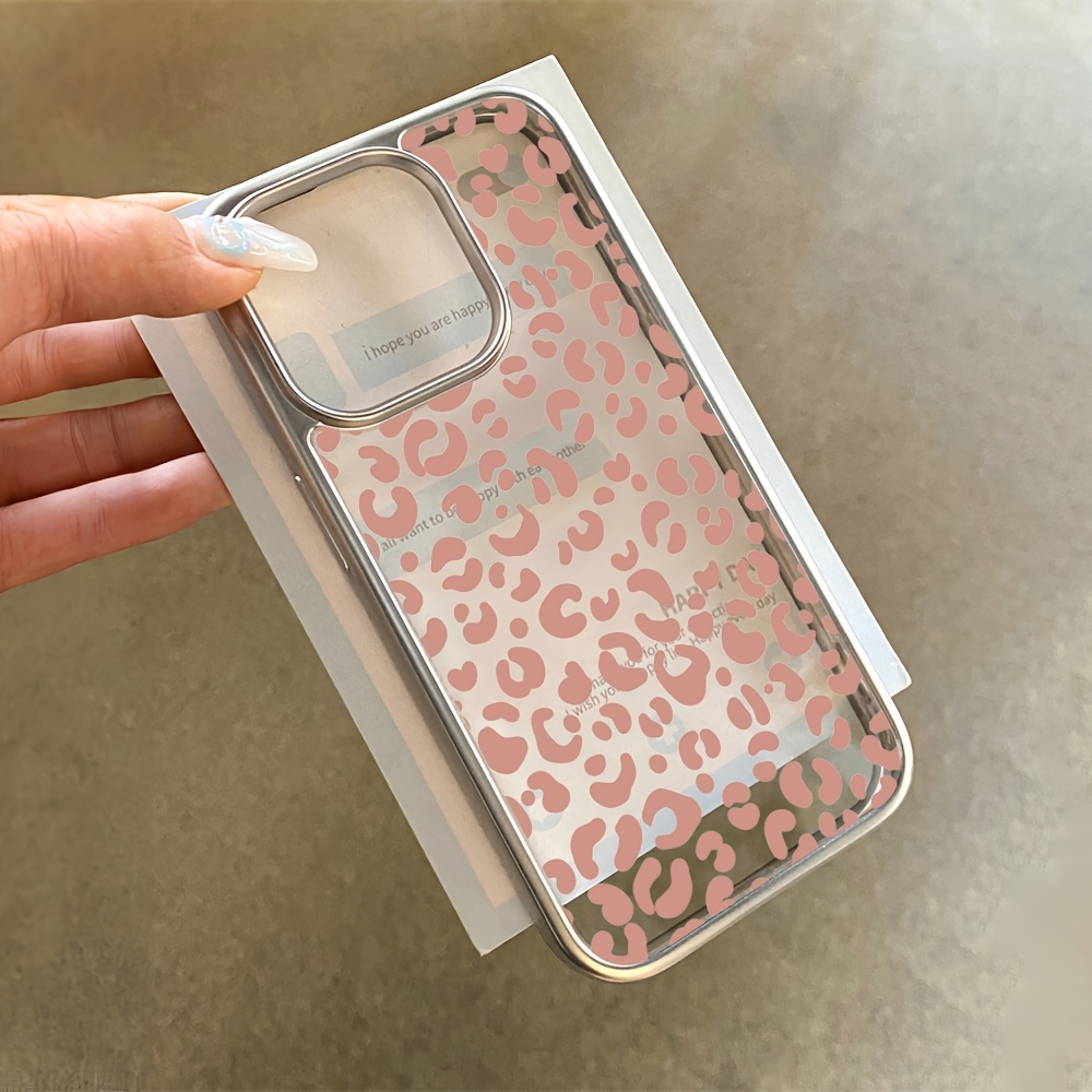 Rosa Leopardenmuster Galvanisi – Phone Cases Leopard Print Bewertung und Preis