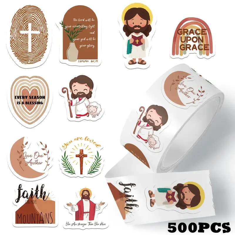 500 Stück/Rolle Jesus-Aufklebe – Phone Cases Jesus Bewertung und Preis