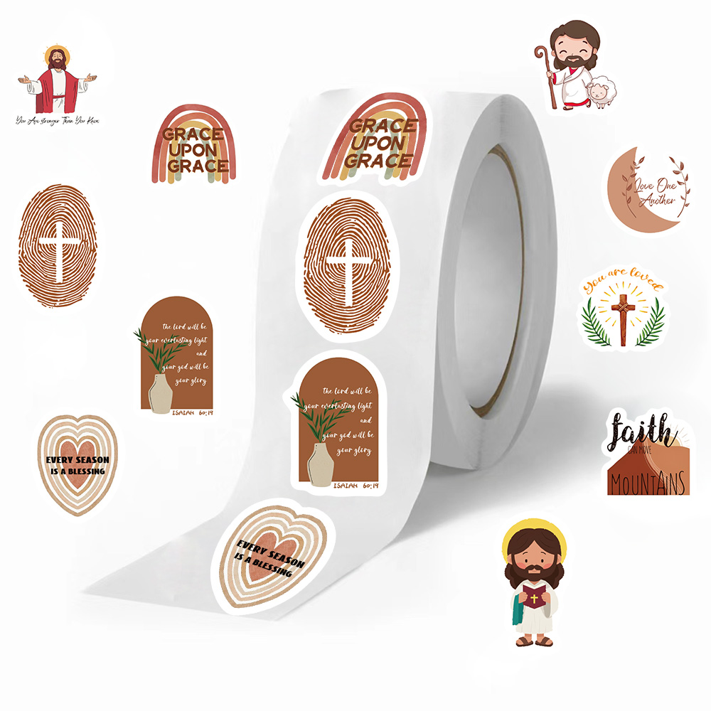500 Stück/Rolle Jesus-Aufklebe – Phone Cases Jesus Bewertung und Preis