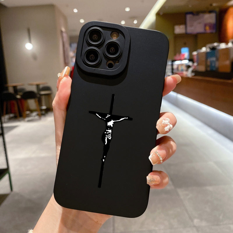 Jesus Kreuz Gemalt Anti-Schock – Phone Cases Jesus Bewertung und Preis