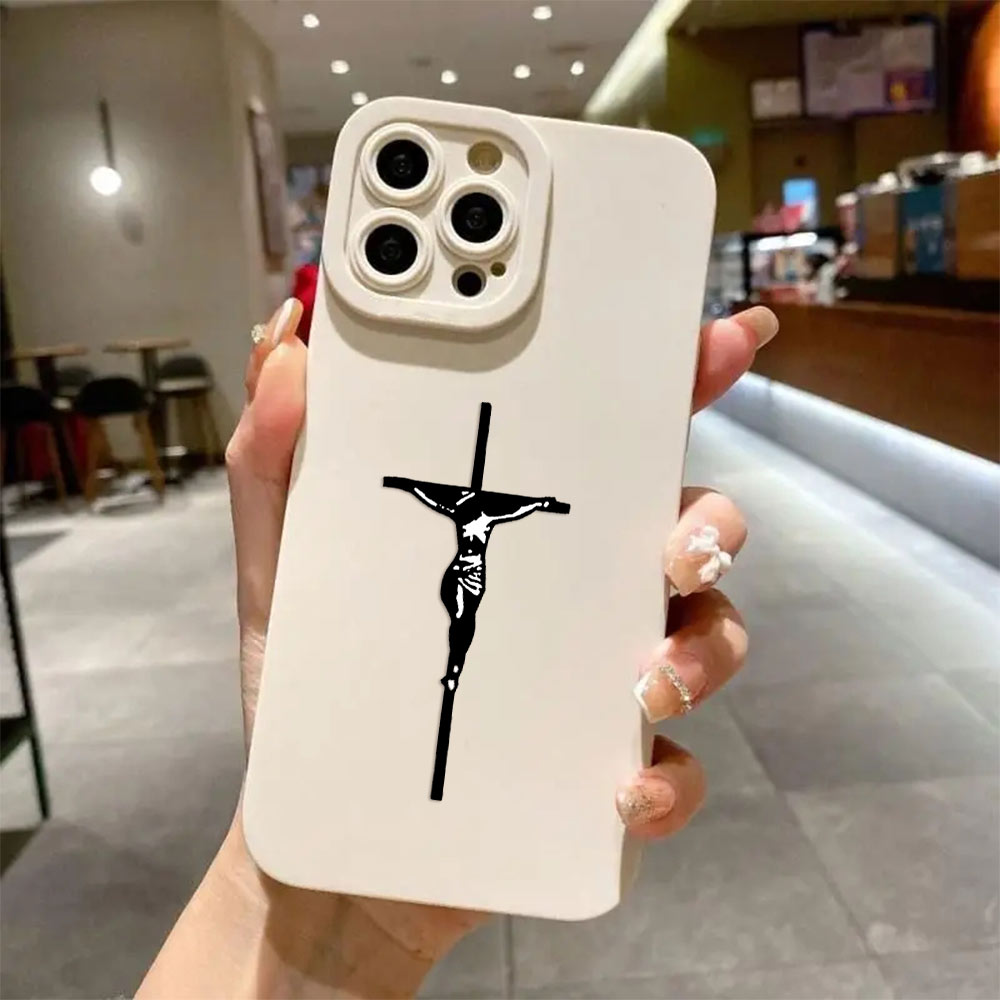 Jesus Kreuz Gemalt Anti-Schock – Phone Cases Jesus Bewertung und Preis